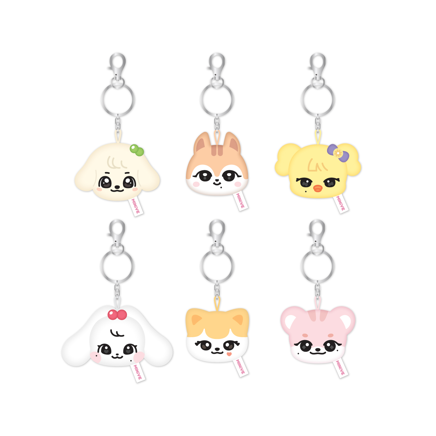 IVE - [MINIVE PARK] OFFICIAL MD MINI FACE KEYRING (CHERRY